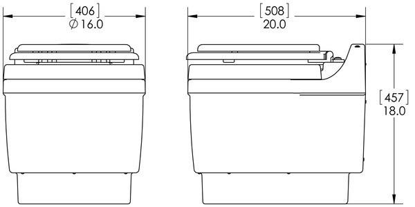 Laveo Dry Flush Portable Toilet Bundle